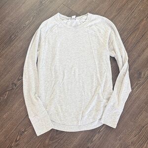Athleta light gray heathered mindset sweatshirt Medium